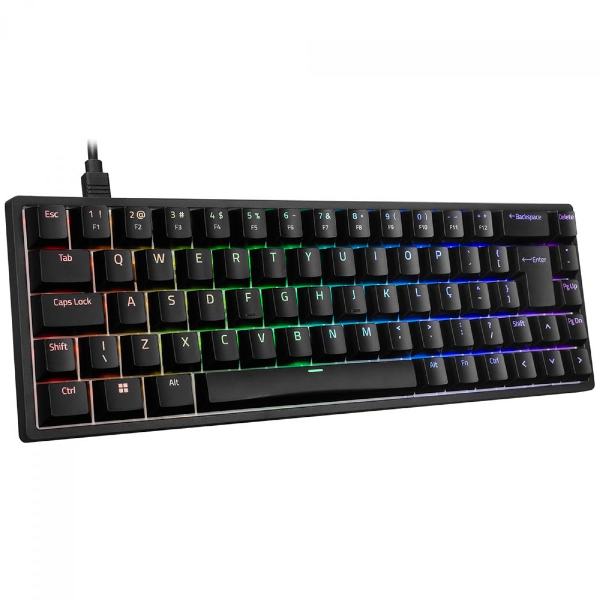 Teclado Gamer Mecânico AKKO 3068S Black, RGB, Switch AKKO Blue, ABNT2