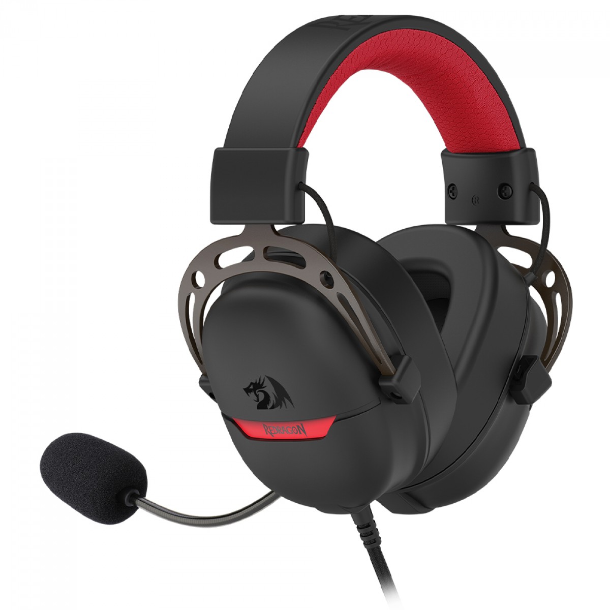 Headset Gamer Redragon Aurora Preto, USB, Drives 40mm, Surround 7.1, Preto
