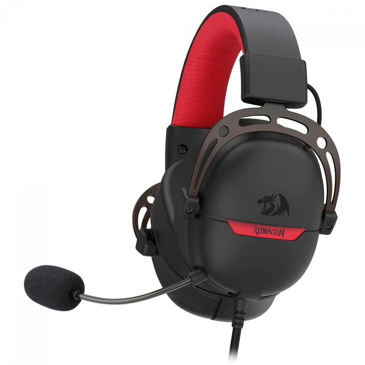 Headset Gamer Redragon Aurora Preto, USB, Drives 40mm, Surround 7.1, Preto