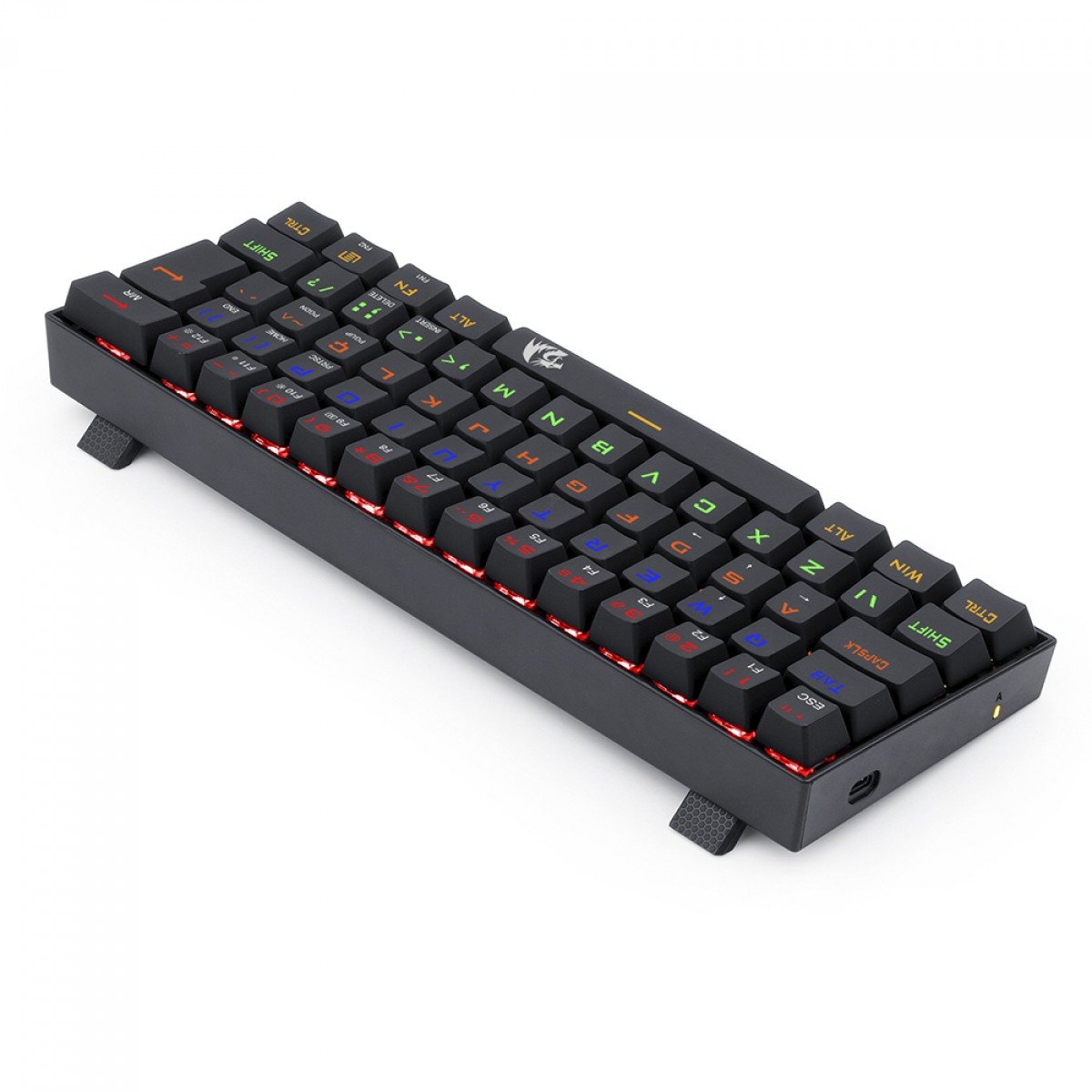 Teclado Gamer Mecânico Redragon Lakshmi, Rainbow, Switch Black, ABNT2, 60%