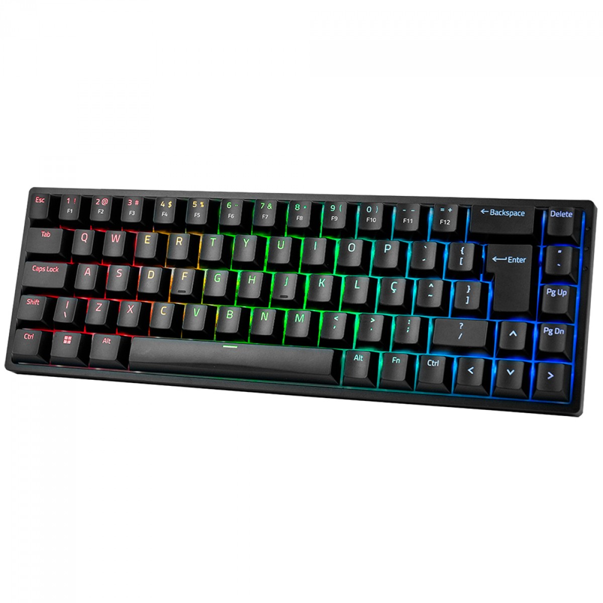 Teclado Gamer Mecânico AKKO 3068B Black, RGB, USB/Wireless, Switch AKKO Blue, ABNT2