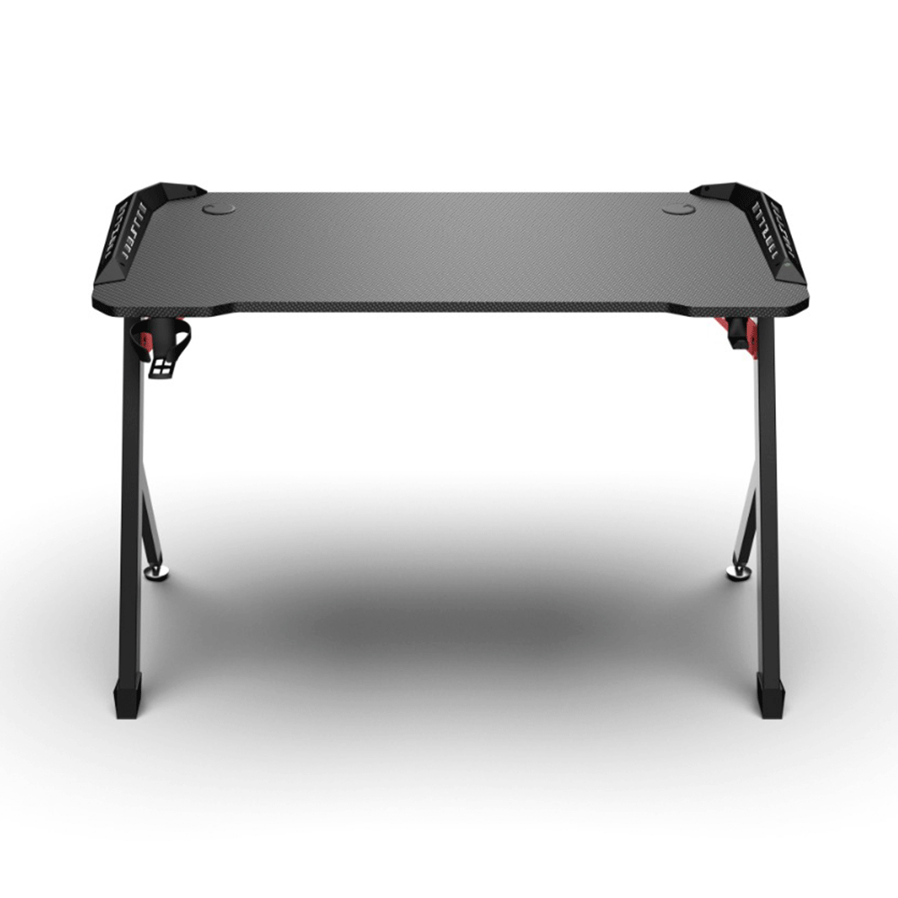 Mesa Gamer Level Preta/Vermelha, Suporte para Copo e Headsets, até 120kg, RGB