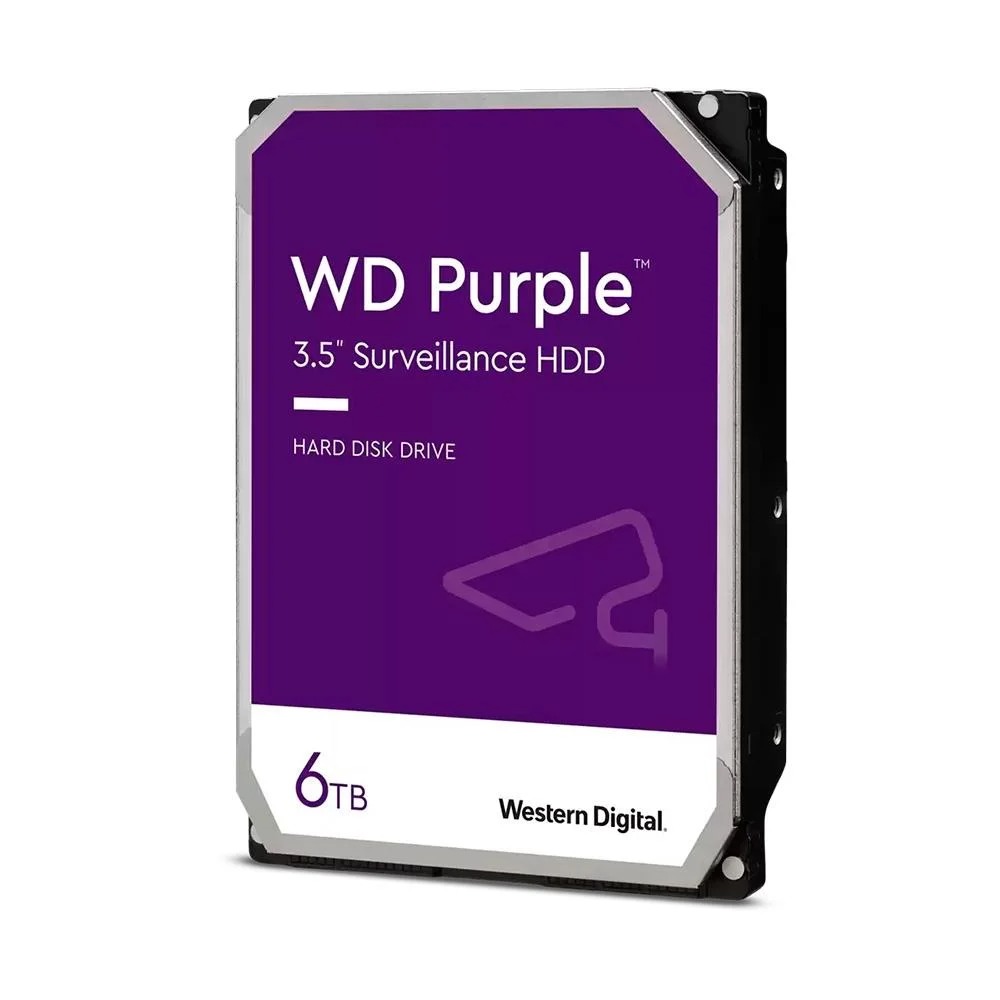 Hard Disk SATA III 6TB 256MB 5400RPM WD Purple Surveillance para DVR