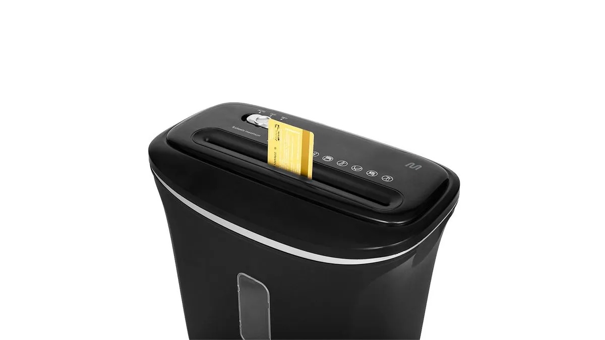 Fragmentadora de Papel e Cartão Multilaser, 6 Folhas em Tiras, 10L, 127V, OF009