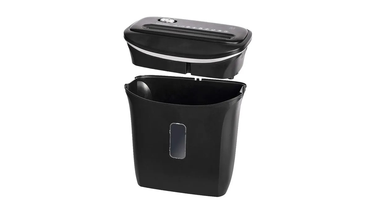Fragmentadora de Papel e Cartão Multilaser, 6 Folhas em Tiras, 10L, 127V, OF009