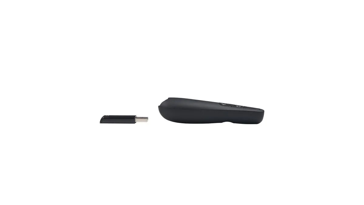 Apresentador sem Fio Multilaser, PS200 com Laser USB com Alcance de 30m, Preto, AC385