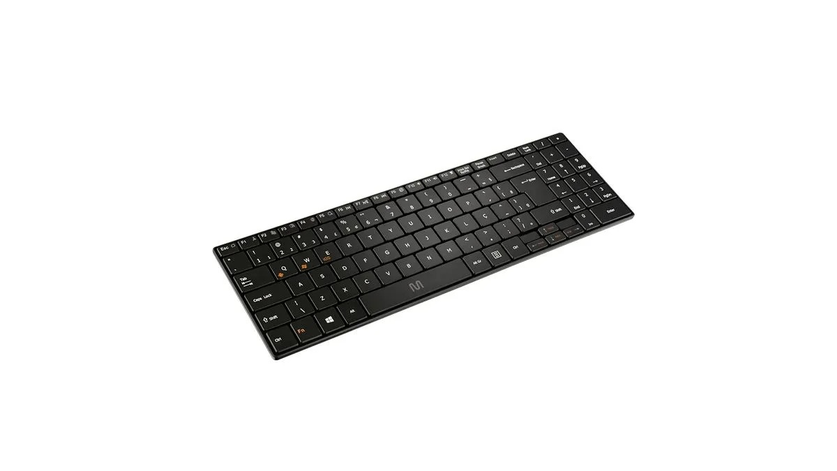 Teclado sem Fio Multilaser TS300, Slim, Bluetooth, Multimídia, Teclas Scissor, Preto, TC220