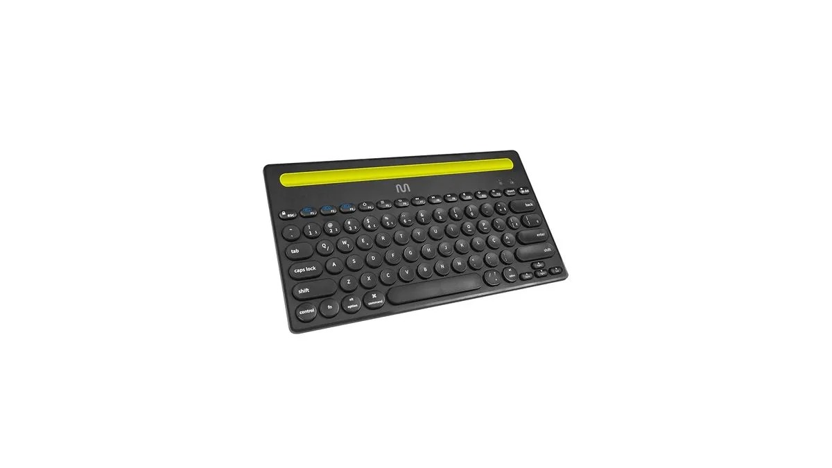 Teclado sem Fio Multilaser, Conexão Bluetooth, Slot para Apoio, Preto, TC284