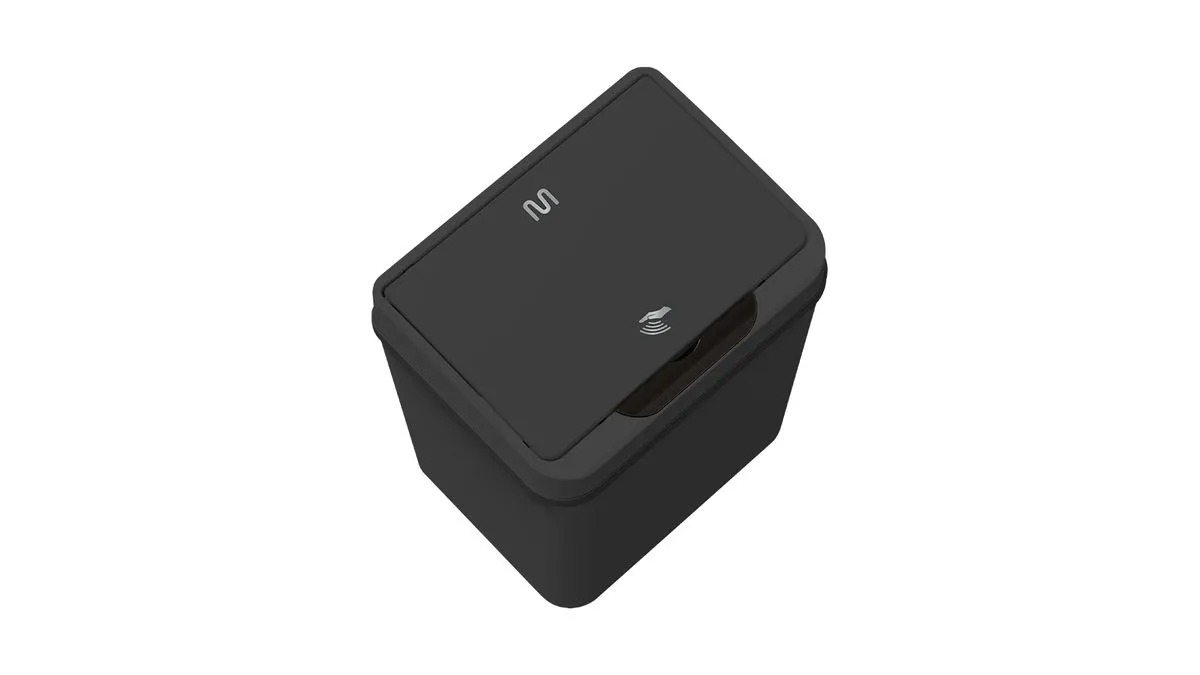 Lixeira Preto, Multilaser, Automática, 9L, com Sensor de Aproximação, EI080