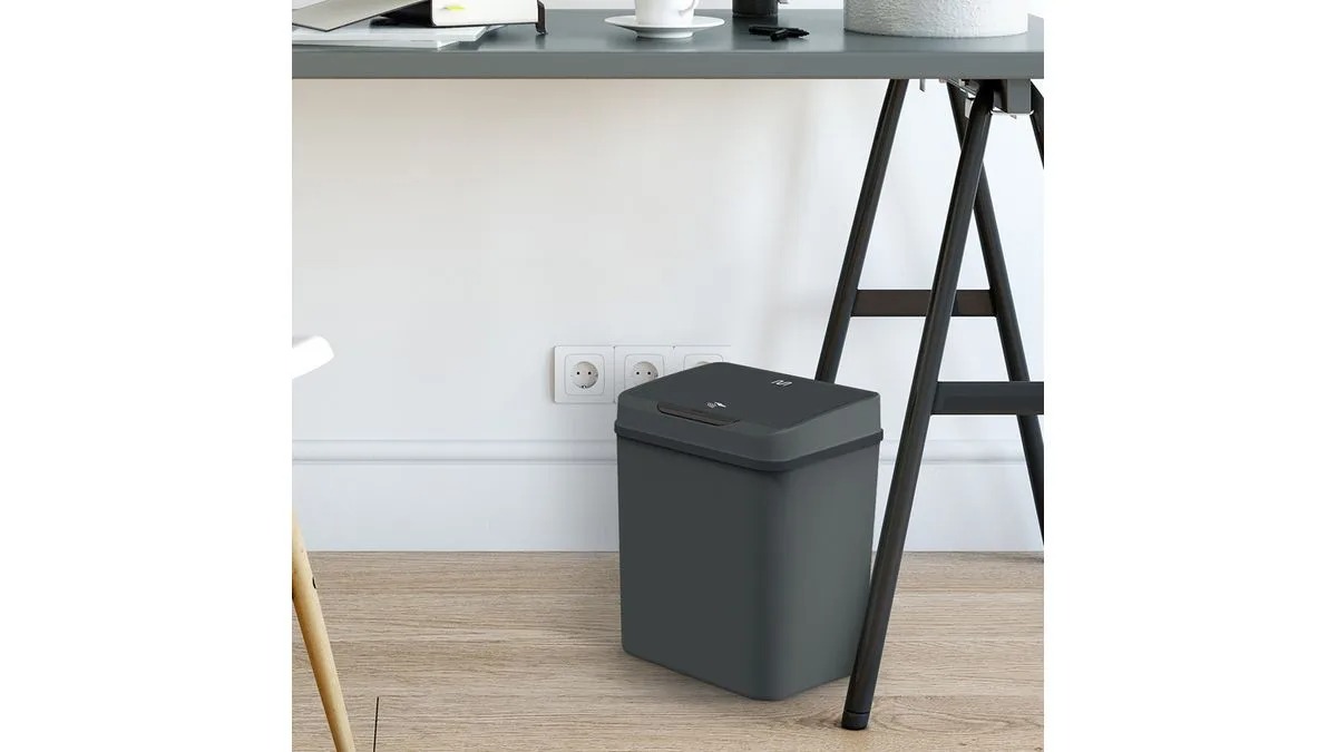 Lixeira Preto, Multilaser, Automática, 9L, com Sensor de Aproximação, EI080