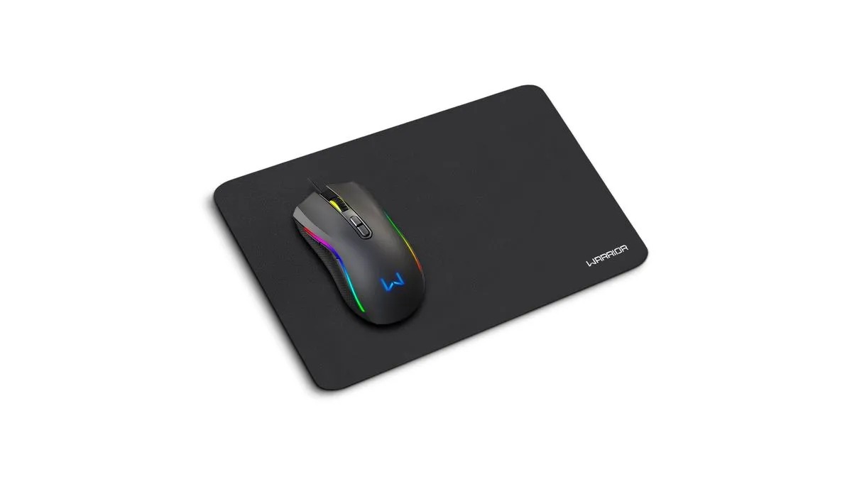 Mouse + Mousepad Warrior, 3600dpi, RGB, 7 Botões, RGB, Mousepad Armory, MO396