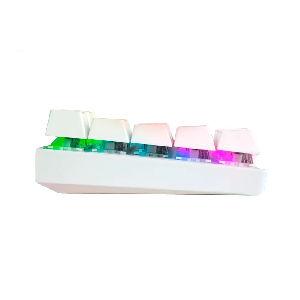 Teclado Gamer Mecânico com Fio Warrior Royal Precision, Blue Switch, ABNT2, RGB Branco, TC311