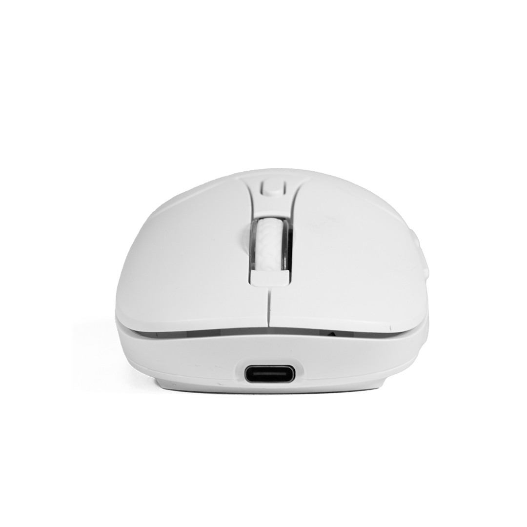 Mouse sem Fio Bluetooth C3 Tech M BT60WH Branco, Recarregavel, Dual Mode, USB 2.4GHz
