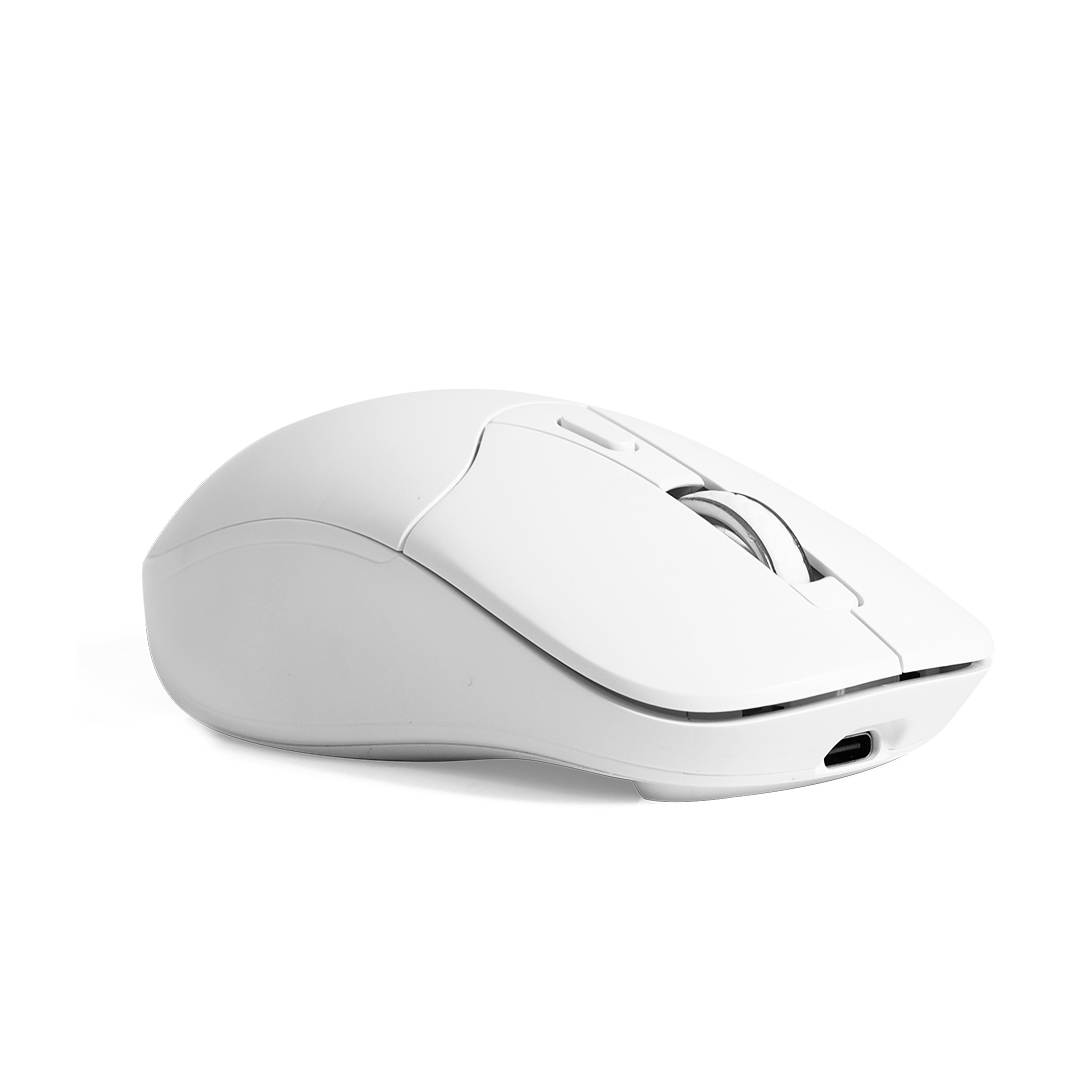 Mouse sem Fio Bluetooth C3 Tech M BT60WH Branco, Recarregavel, Dual Mode, USB 2.4GHz
