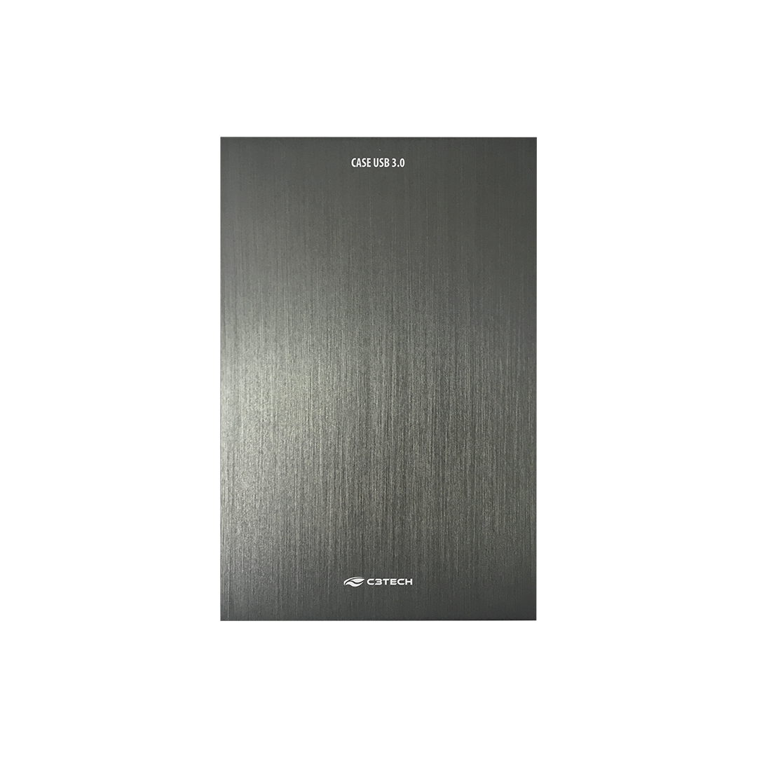 Case Externo para HD/SSD C3Tech, 2,5, USB 3.0, Ch 400CB, Gaveta, Chumbo