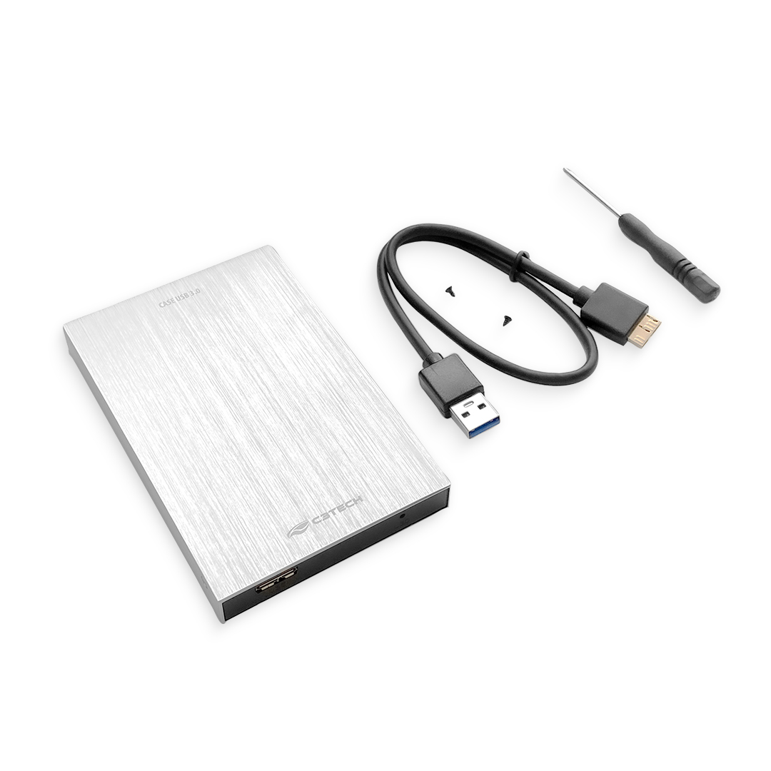 Case Externo para HD/SSD C3Tech, 2,5, USB 3.0, Ch 400SI, Gaveta, Prata