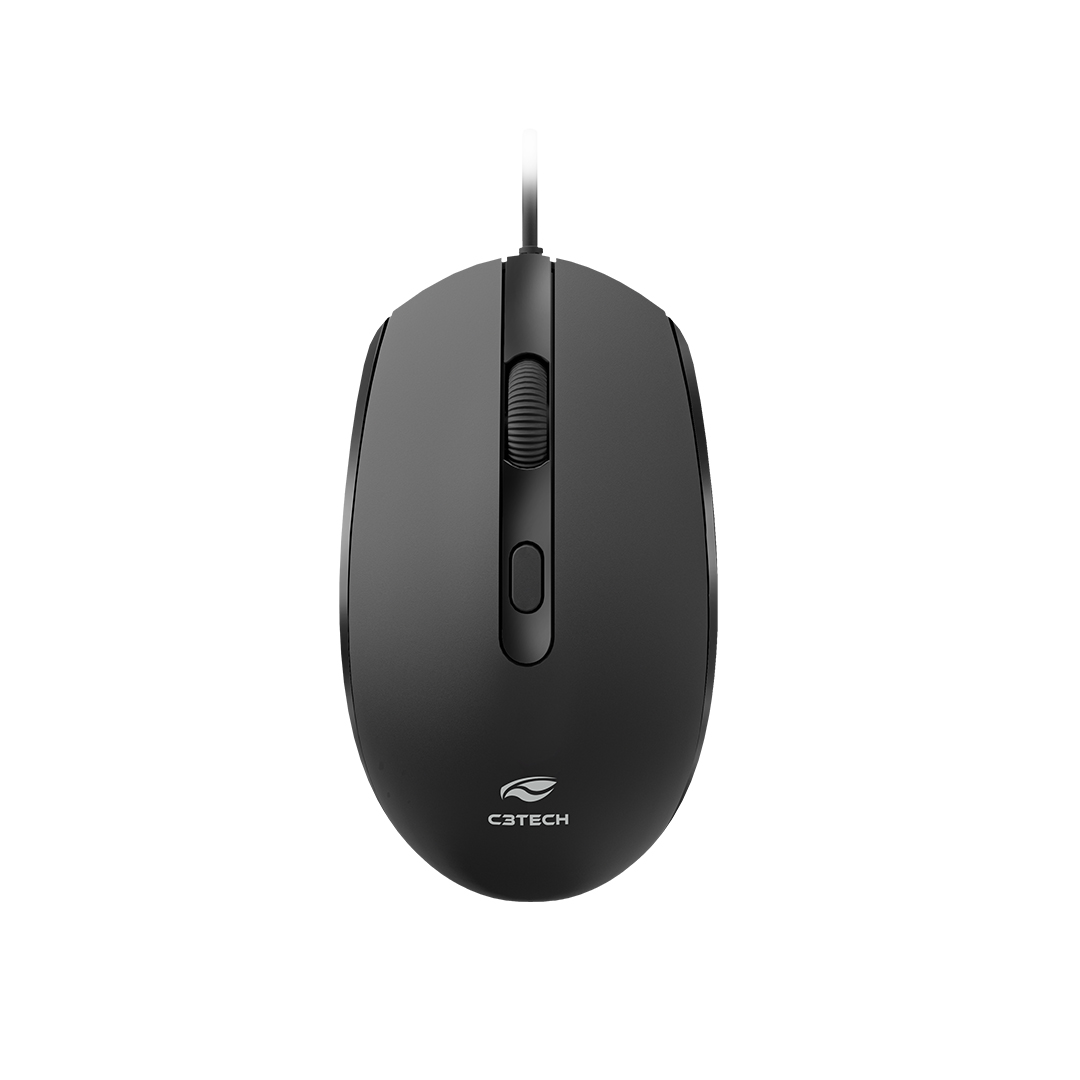 Teclado e Mouse com Fio USB Kt 200BK C3 Tech ABNT2 Cabo de 1.2 Metros Preto