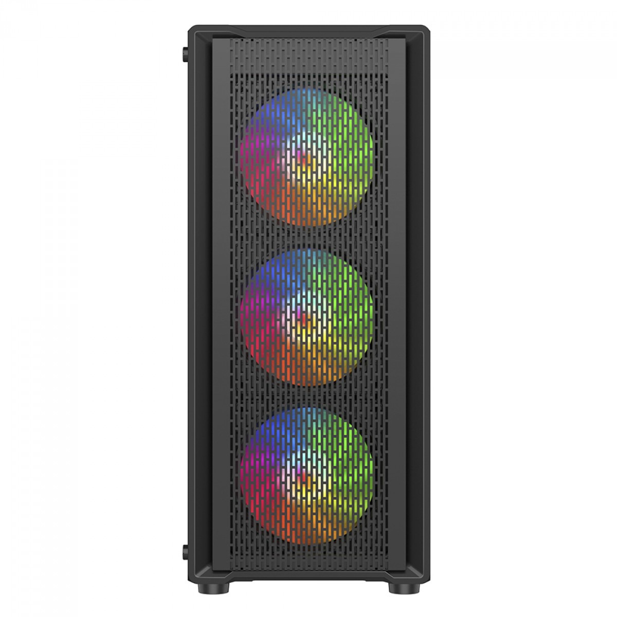 Gabinete Gamer Liketek Storm RGB, Mid-Tower, Vidro Temperado, com 4 Fans RGB, sem Fonte - Preto