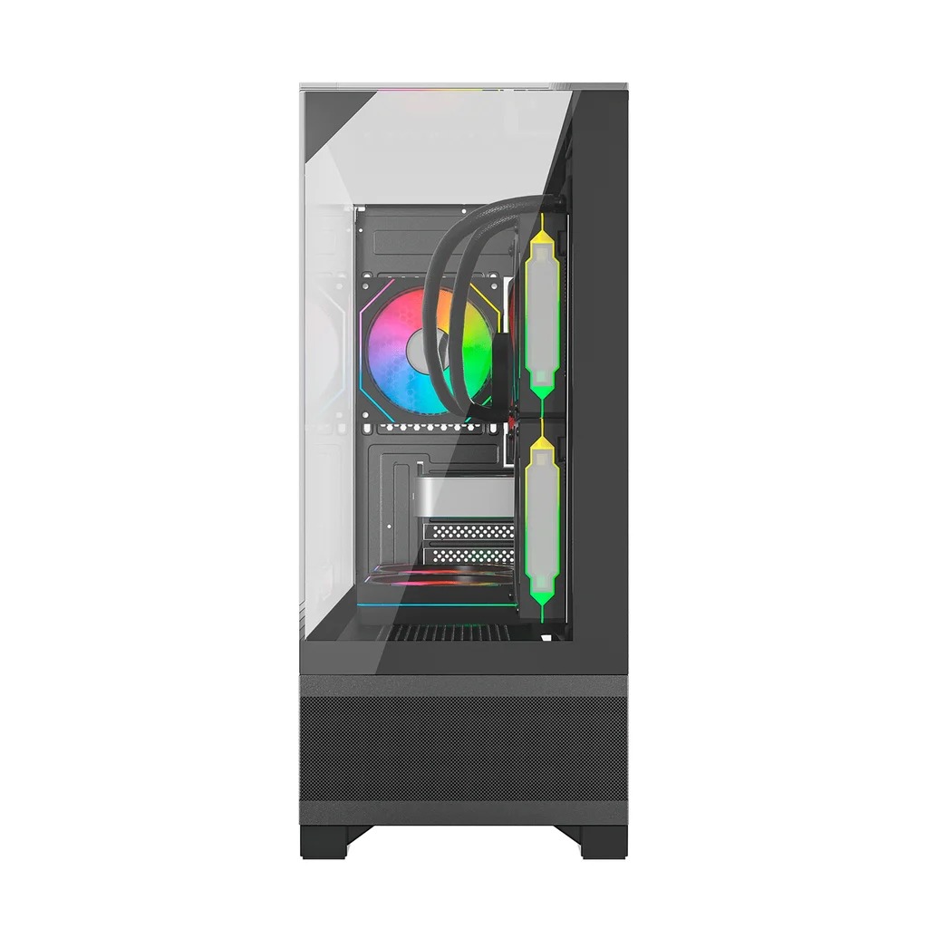 Gabinete Gamer Liketec Mahal Dark, Mid-Tower, Vidro Temperado, sem Fonte sem Fans - Preto
