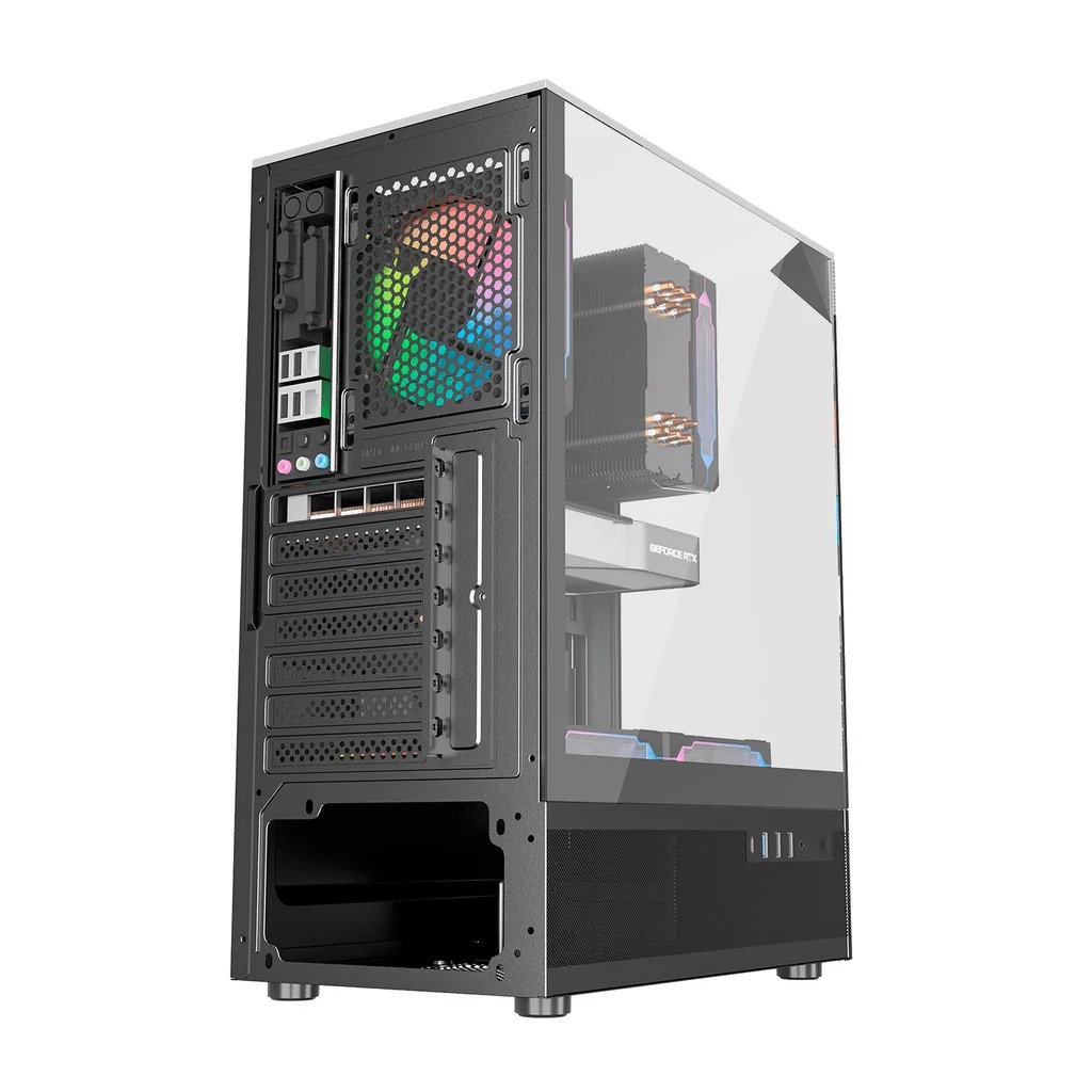 Gabinete Gamer Liketec Kingdom Dark, Mid-Tower, Vidro Temperado, ATX, sem Fonte, sem Fans
