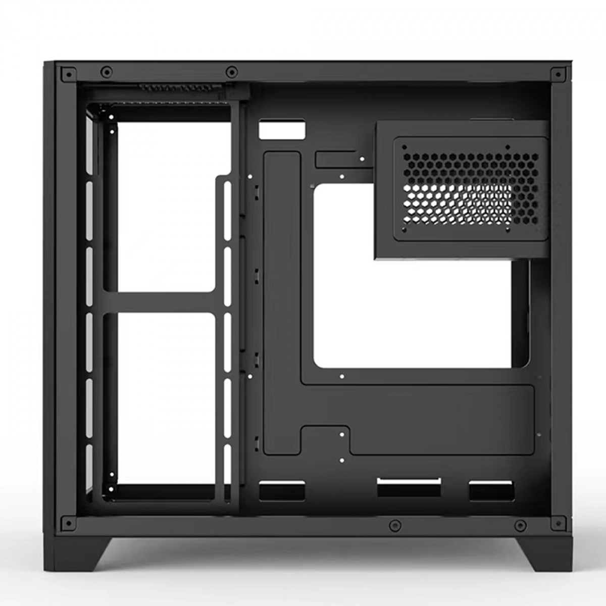Gabinete Gamer Liketec Cube Kirra RGB, Mid-Tower, Vidro Temperado, sem Fonte, com 4 Fans, Preto