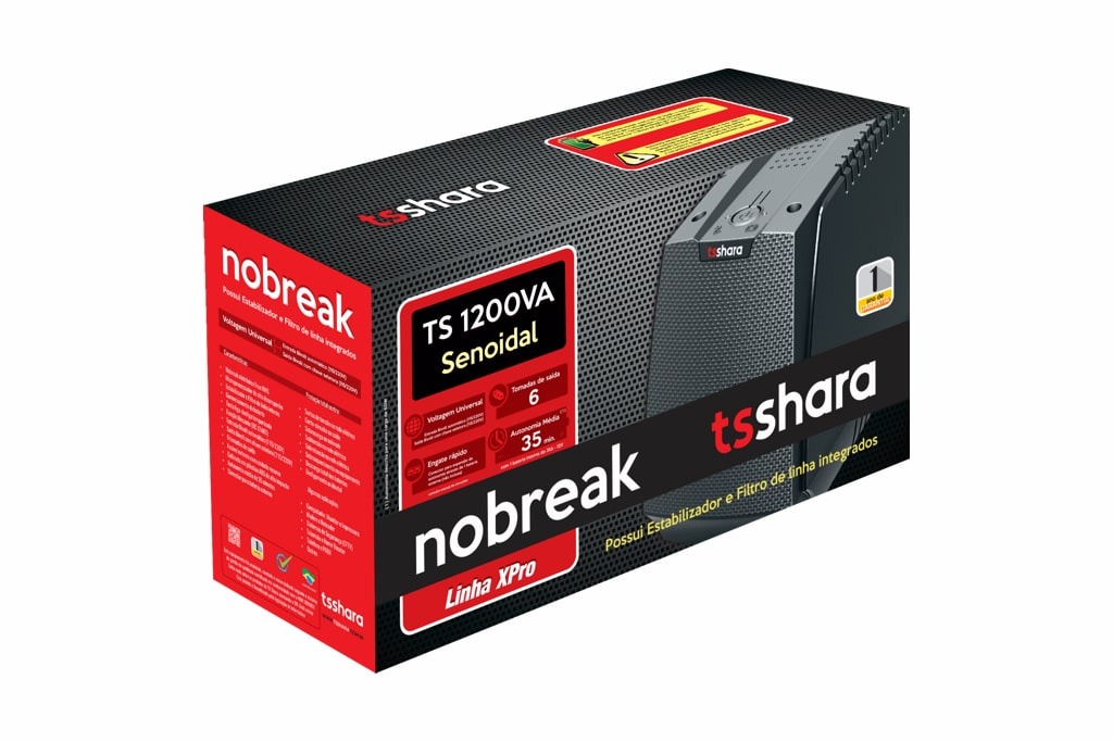 Nobreak Senoidal 1200VA TS Universal 1BS 7Ah 6T 10A - TS Shara