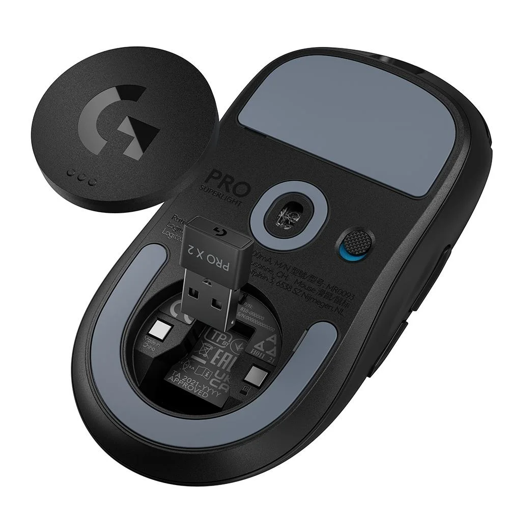 Mouse Gamer sem Fio Logitechg Gpro x SUPERLIGTH2,HERO 2, Regarregavel-Preto