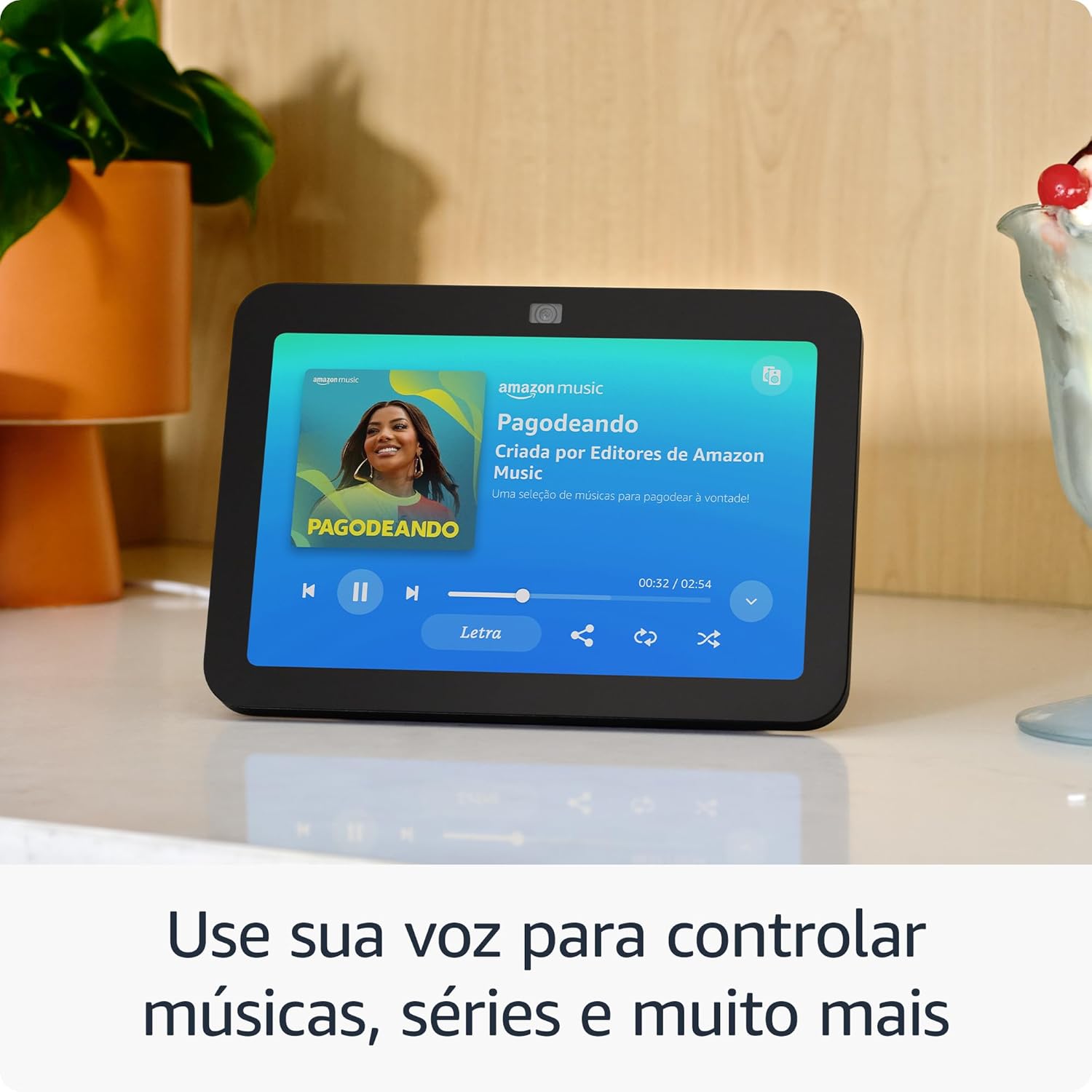 Echo Show 8 (3ª Geração, 2024) Smart Display com Áudio Espacial, Hub Casa Inteligente e Alexa, Preto