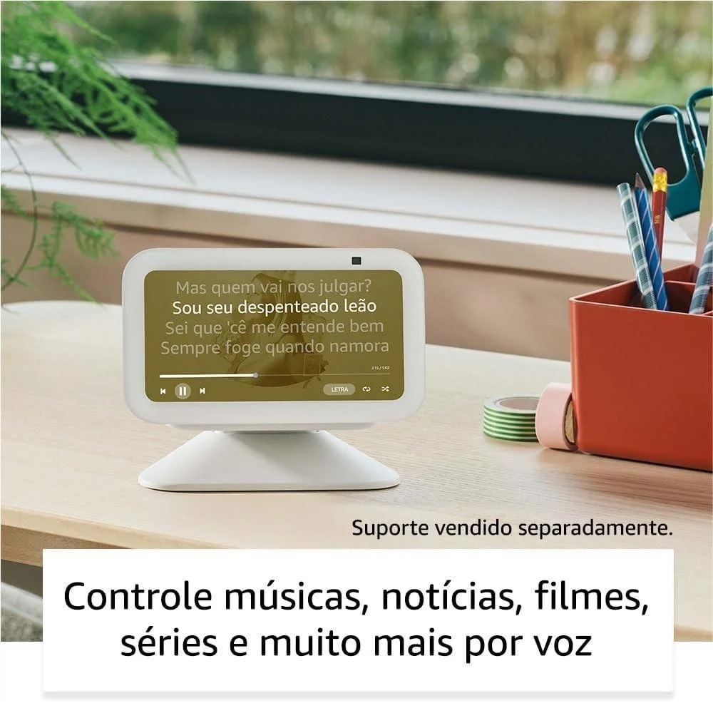 Echo Show 5 (3ª Geração 2023) Smart Display com Alexa, Graves 2x Mais Potentes e Som Mais Nítid