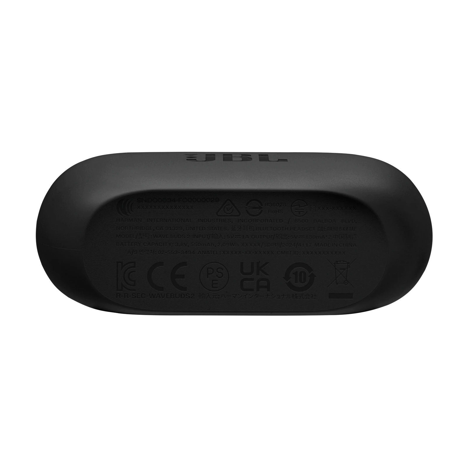 Fone de Ouvido JBL TWS Wave Buds 2 Preto, Bluetooth 5.3, Resistente a Água e Poeira, JBLWBUDS2BLK