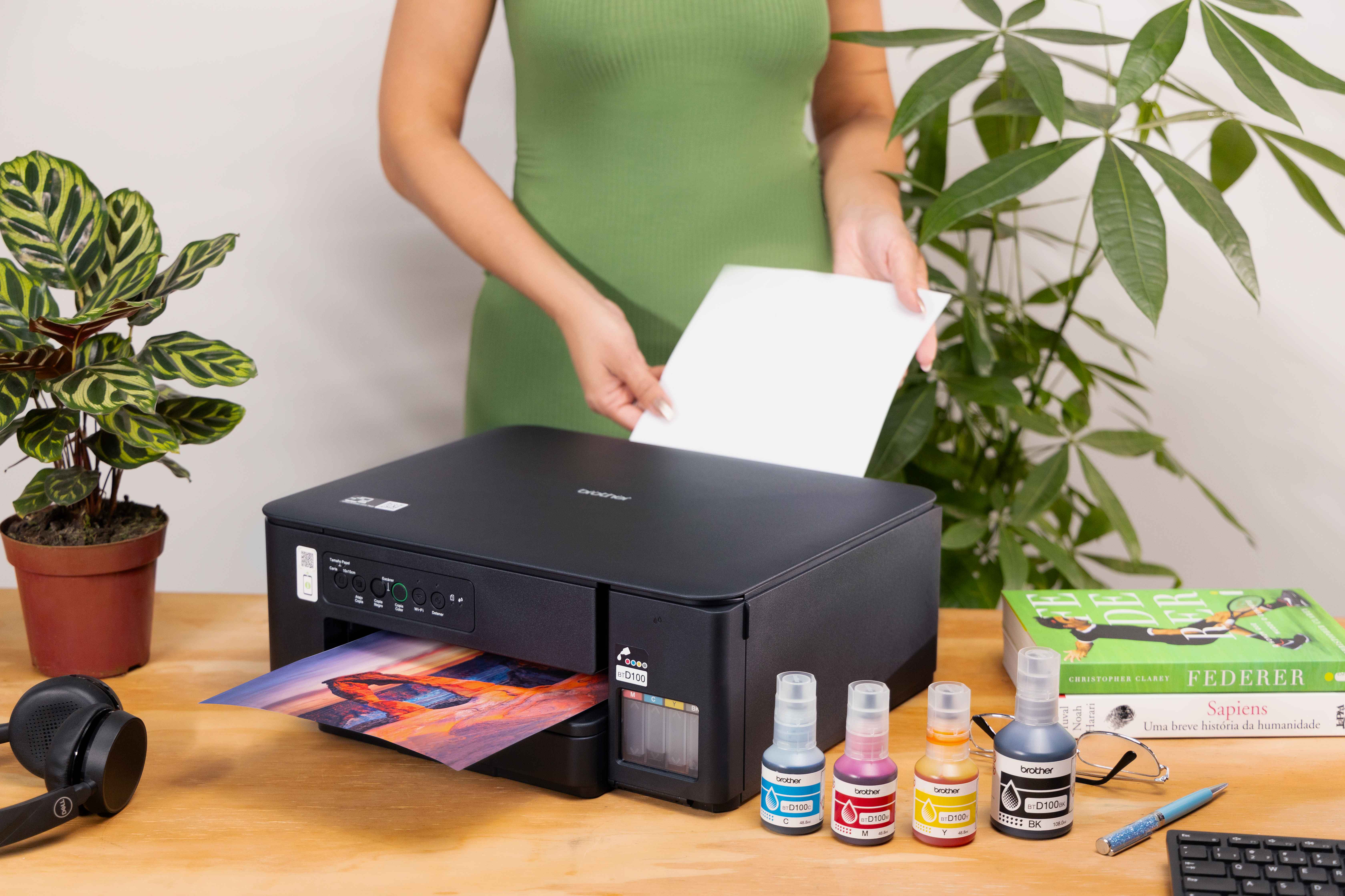 Impressora Multifuncional Tanque de Tinta Color DCPT430W Brother Wi-Fi Bivolt