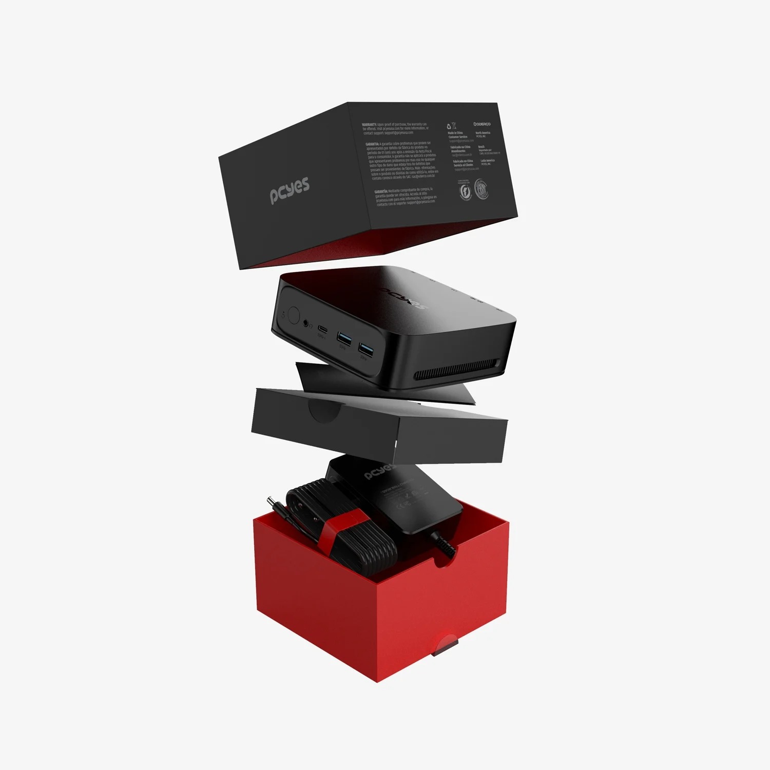 Desktop Mini PCYes i3-1215U 8GB 256GB SSD Wi-Fi/bluetooth, HDMI/DP, 2x LAN RJ45, Windows 11 Pro