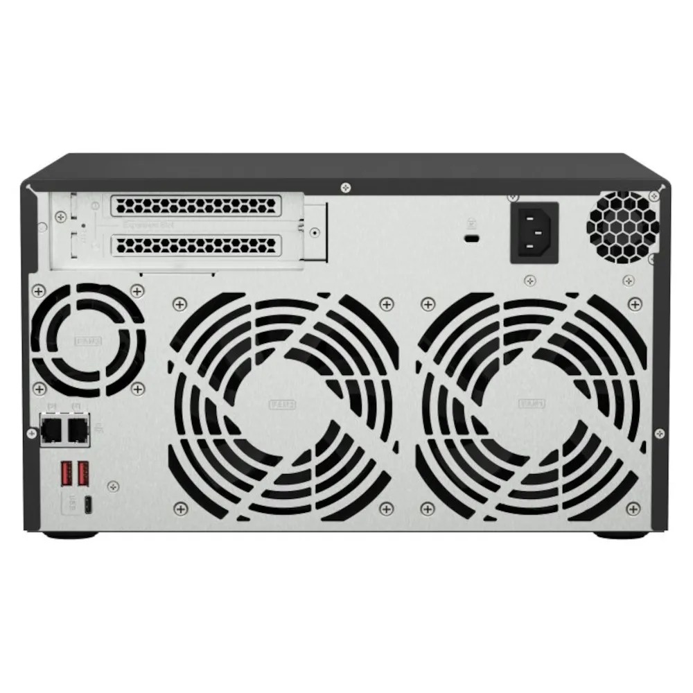 Storage NAS Qnap 8 Baias Ryzen V1500B 8GB DDR4 2XM.2 NVMe, 2x 2.5GBE LAN, 2XPCIE X4, IR, sem Disco