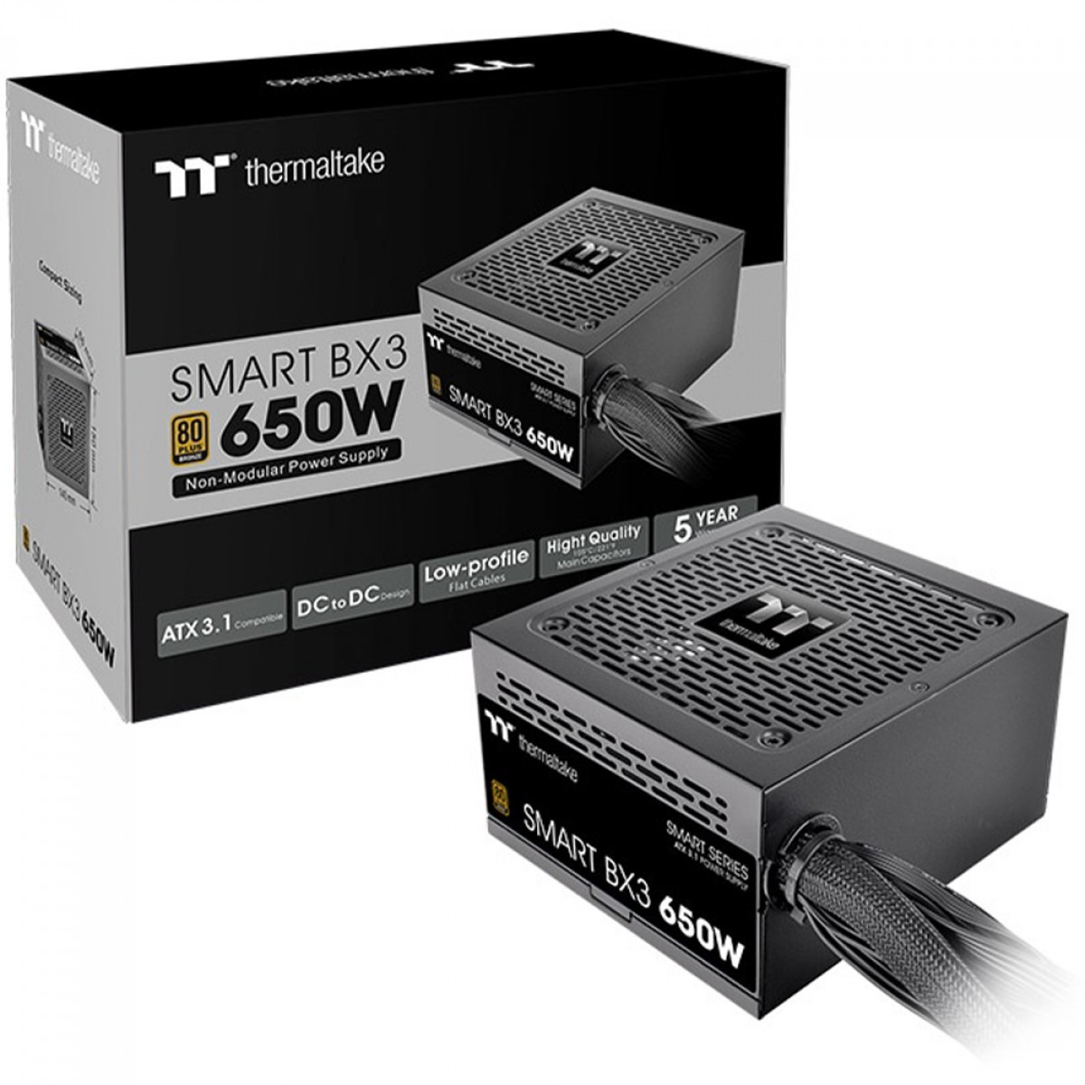 Fonte ATX 650W 80 Plus Bronze Thermaltake Toughpower Smart BX3 PFC Ativo ATX 3.1