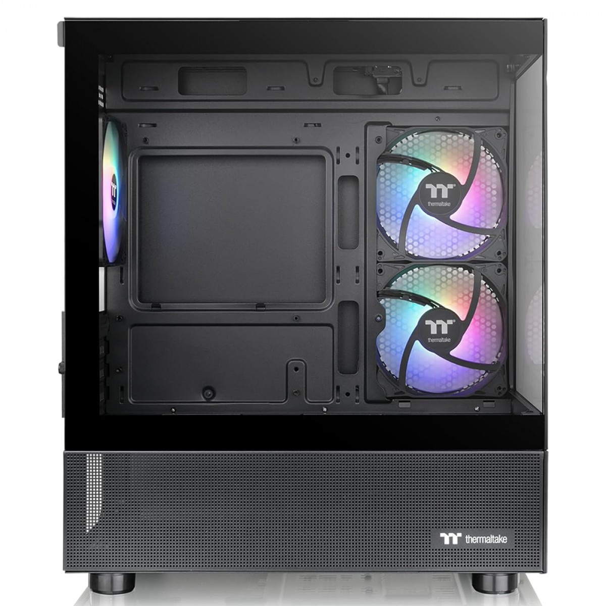 Gabinete Gamer Thermaltake View 170 Tg, Mid-Tower, ARGB, Vidro MATX, sem Fonte, com 3 Fans, Preto