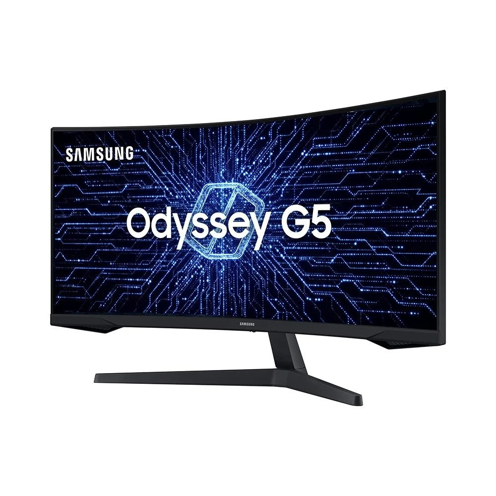 Monitor Gamer Curvo Samsung Odyssey G5 34" Wqhd UltraWide 165Hz 1ms DP/HDMI - Preto