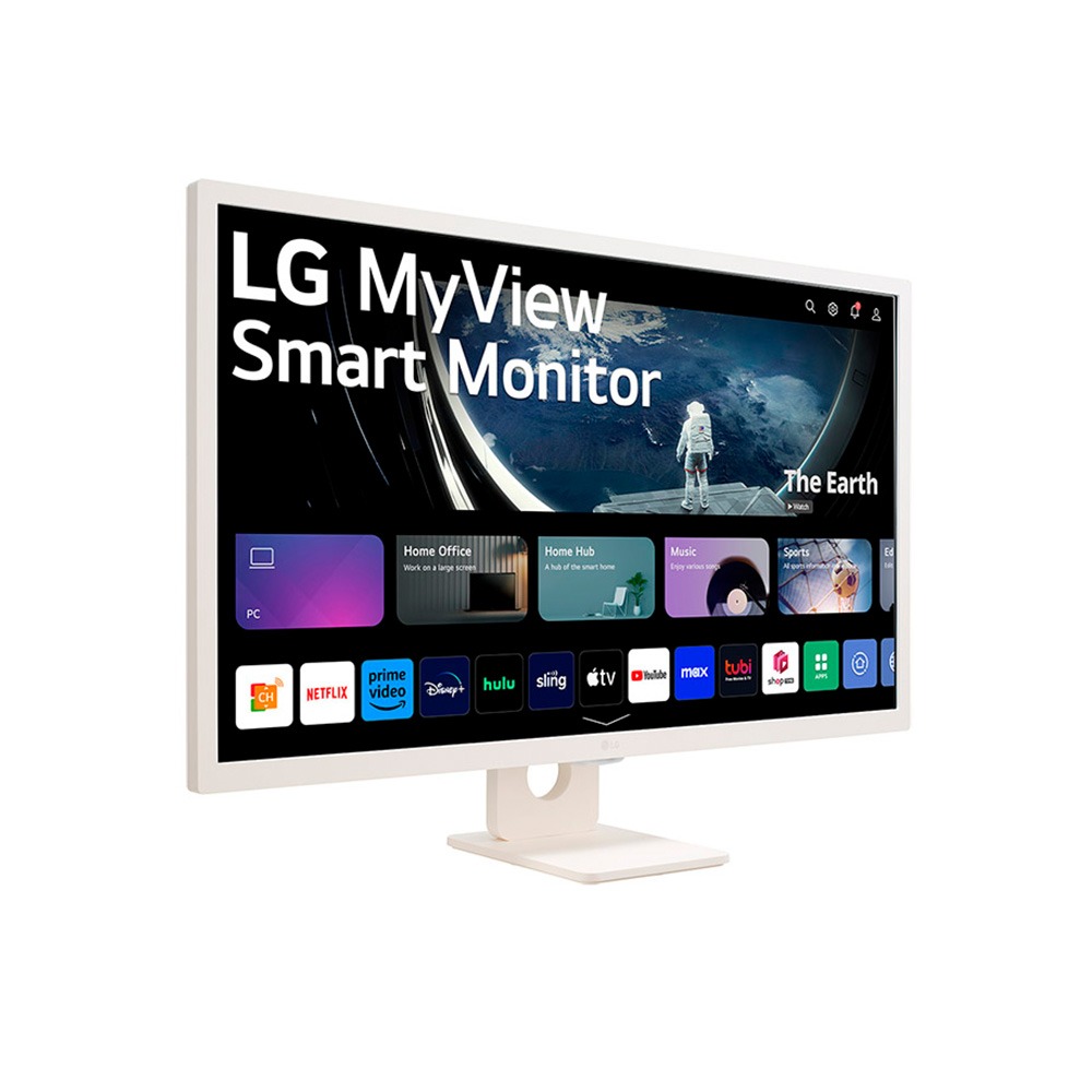 Monitor Smart LG 32" FHD IPS, webOS, Airplay 2. Screen Share, Thinq Home, Bluetooth - Branco