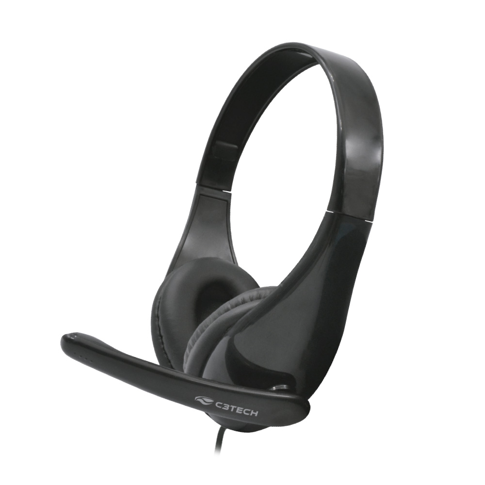 Fone de Ouvido com Microfone USB PH-340BK Preto C3Tech