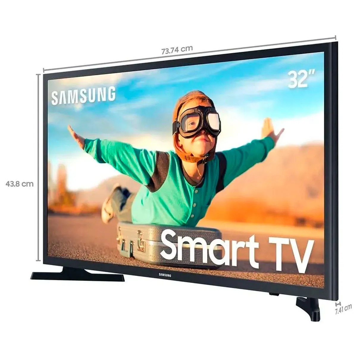 Smart TV LED Samsung 32" HD Tizen, HDR, Wi-Fi, 2x HDMI, 1x USB