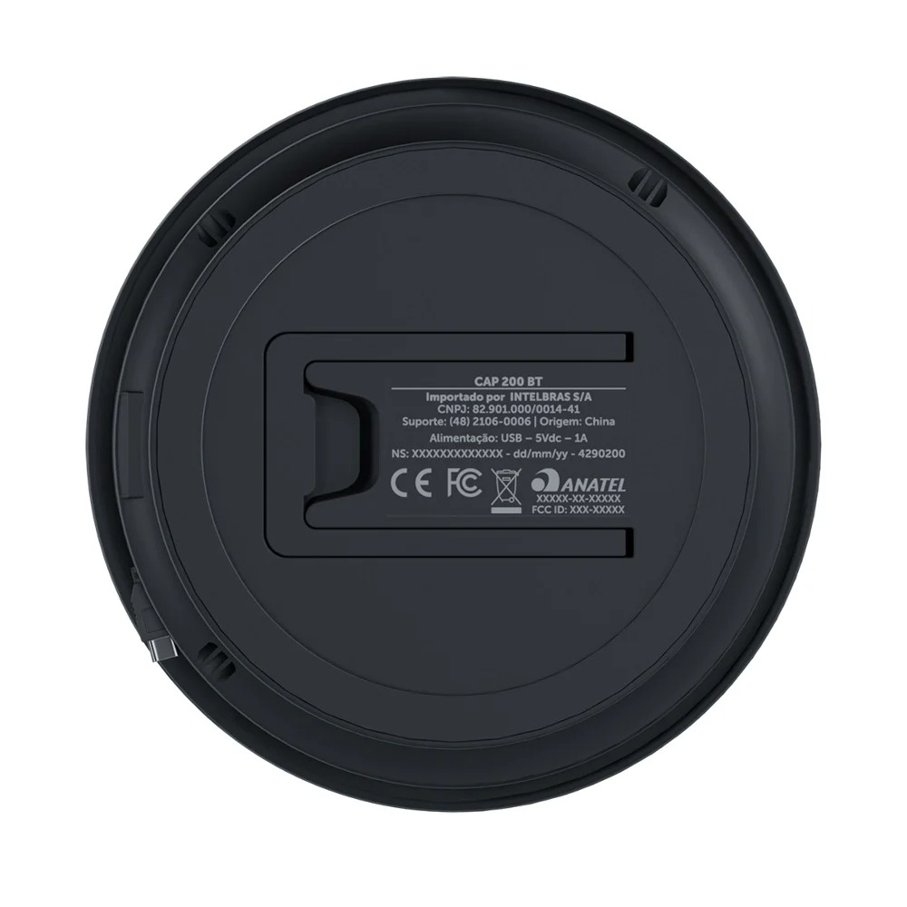Microfone para Conferência Cap 200 BT, Omnidirecional, Bluetooth, Preto, 4290200, Intelbras