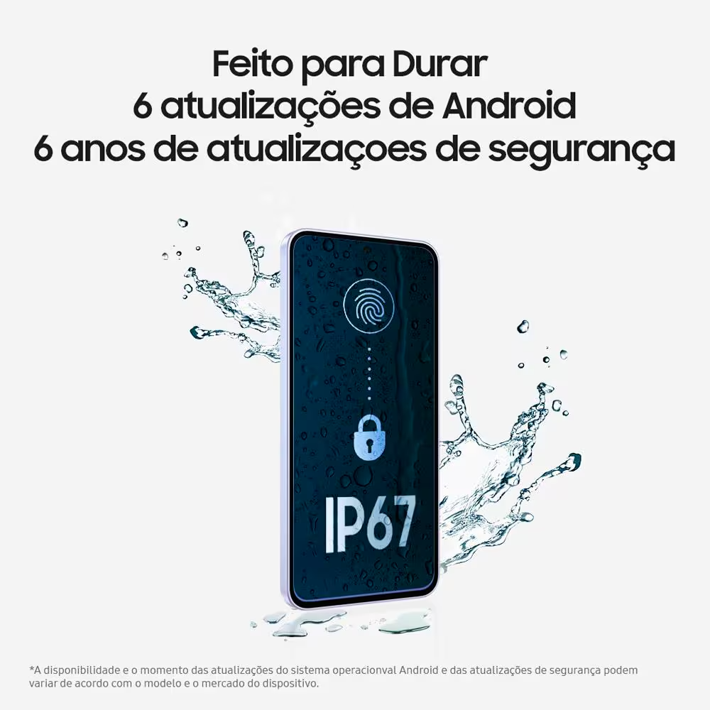 Smartphone Samsung Galaxy A56 5G, 128GB, 8GB RAM, Cinza, Câmera de 50MP, Tela Super Amoled 6.7",IP67