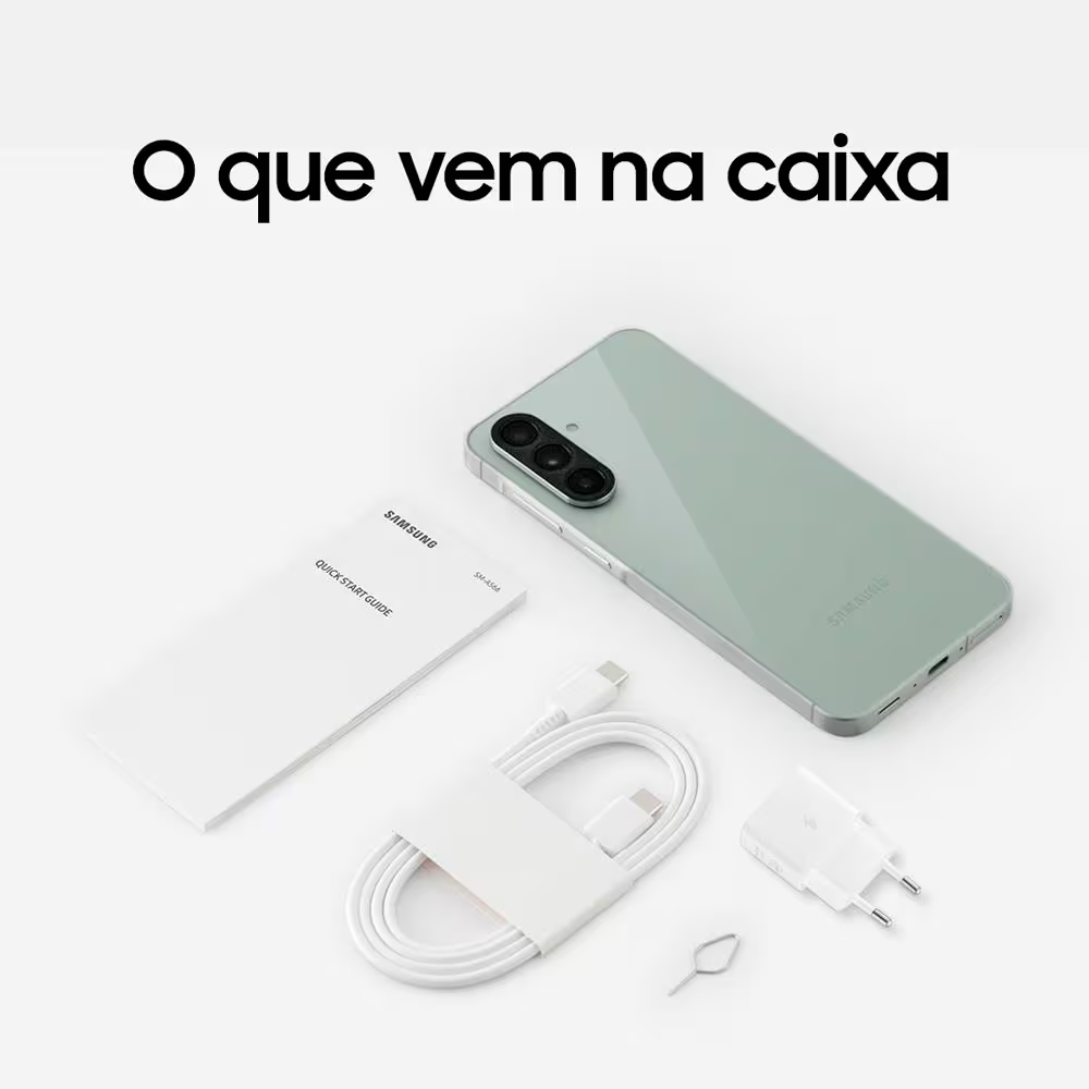 Smartphone Samsung Galaxy A56 5G, 128GB, 8GB RAM, Verde, Câmera de 50MP, Tela Super Amoled 6.7",IP67