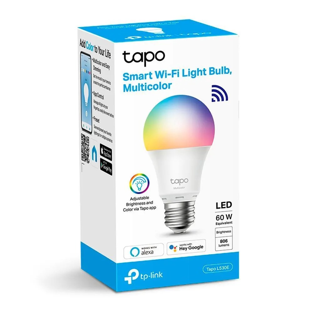 Lâmpada Inteligente Wi-Fi Multicolorida Compatível com Alexa e Google Assistant - Tp-Link