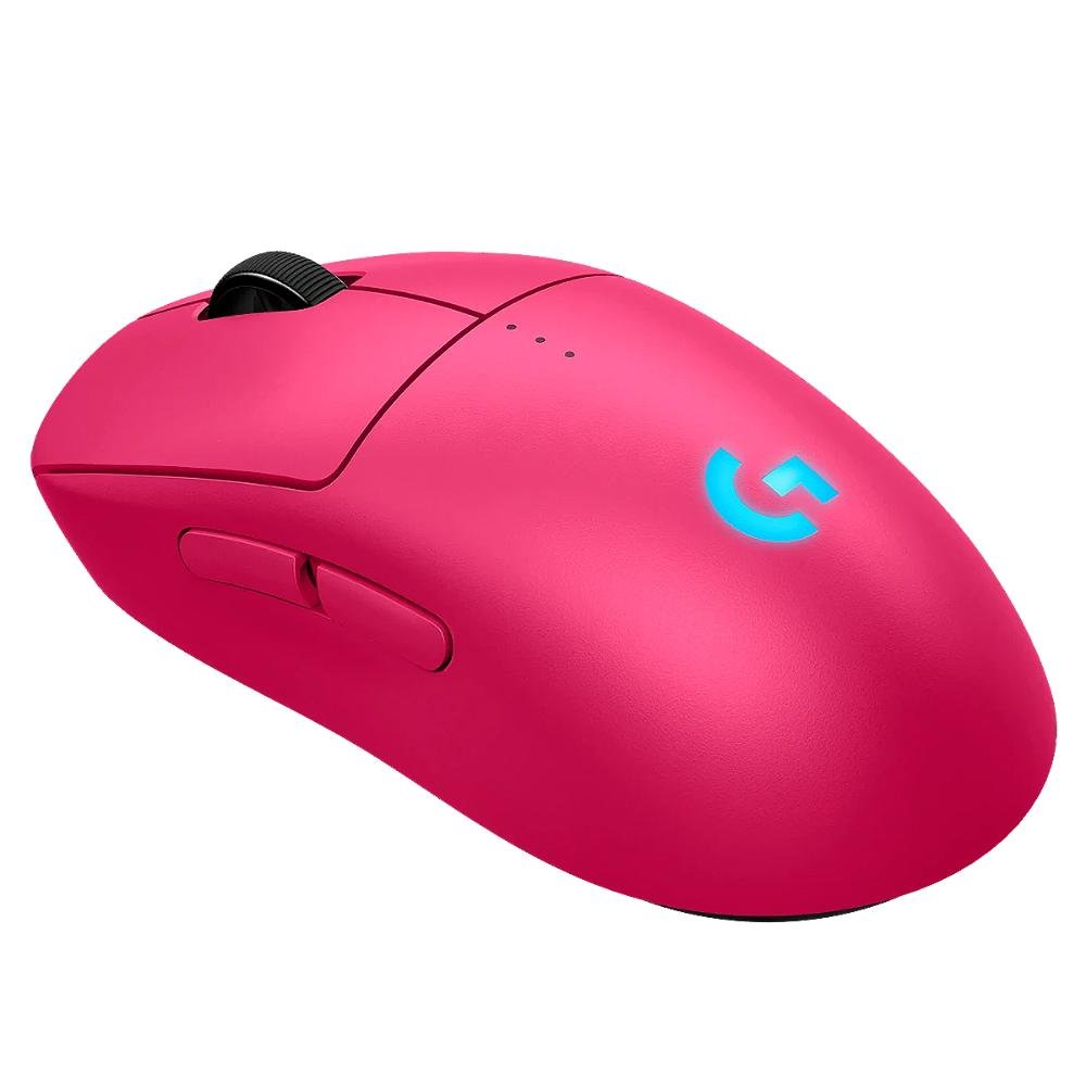 Mouse Gamer sem Fio Logitech G Pro 2 Lightspeed,rgb Lightsync,ambidestro, DPI 32K, Rosa Magenta