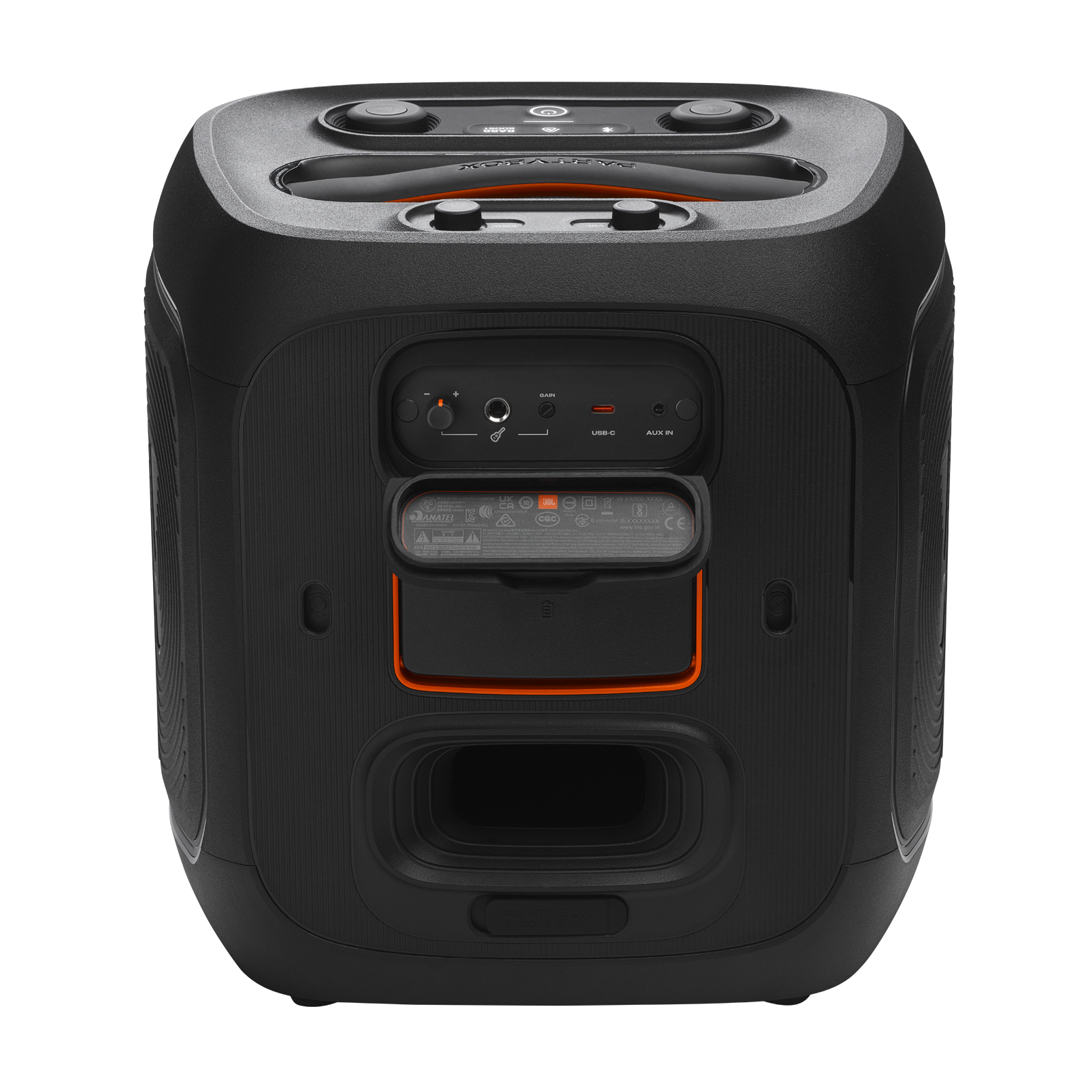 Caixa de Som JBL Partybox Encore 2, com 2 Microfones, 100W, Bluetooth 5.4, IPX4, JBLPBENCORE22MICBR