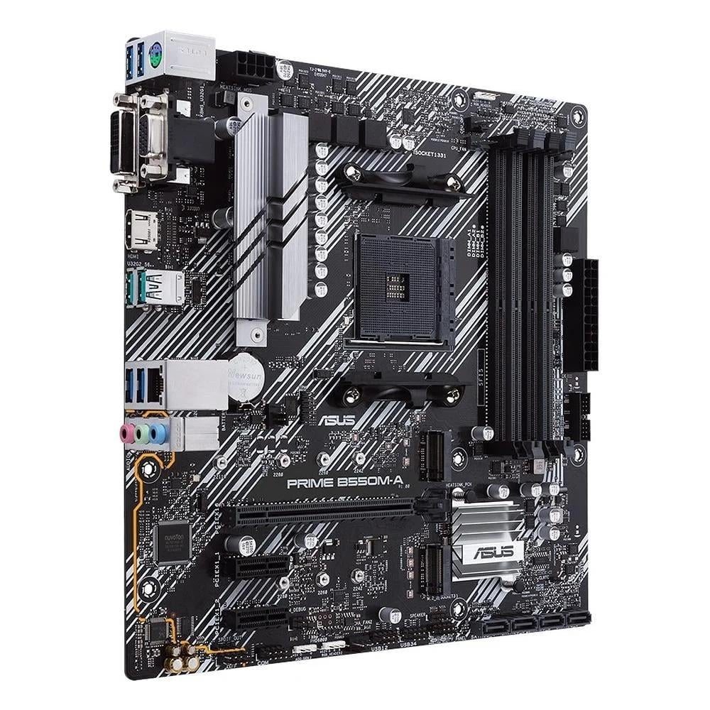 Placa Mãe ASUS Prime B550M-A, Chipset B550, AM4, MATX, DDR4, HDMI/DVI/VGA, M.2, PCIe 4.0