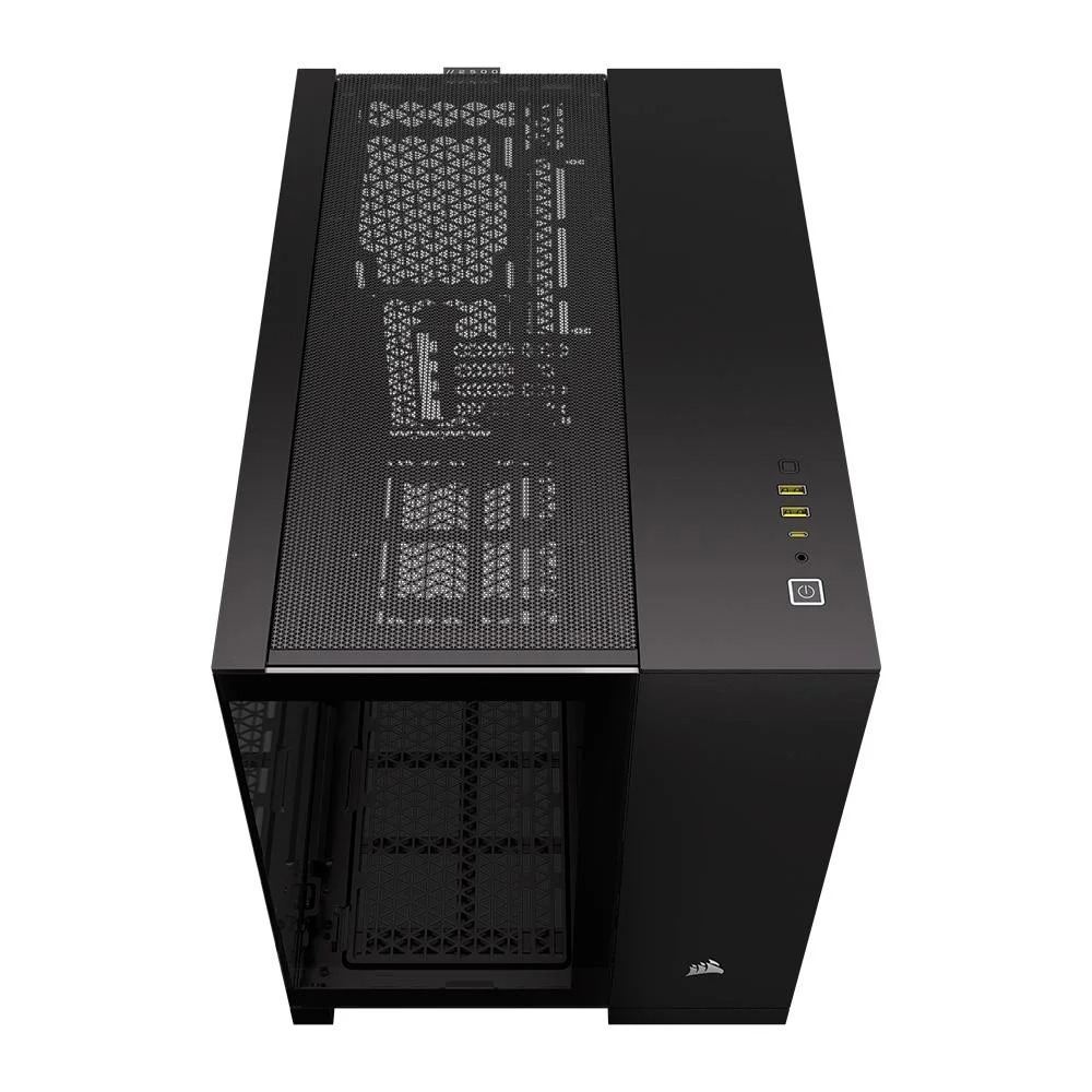 Gabinete Gamer Corsair 2500x M-ATX, Mini-Tower, Vidro Temperado, sem Fans sem Fonte - Preto