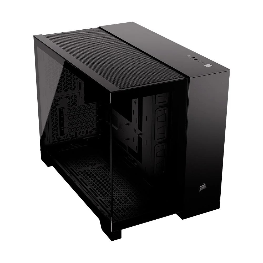 Gabinete Gamer Corsair 2500x M-ATX, Mini-Tower, Vidro Temperado, sem Fans sem Fonte - Preto