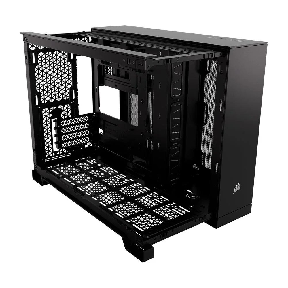 Gabinete Gamer Corsair 2500x M-ATX, Mini-Tower, Vidro Temperado, sem Fans sem Fonte - Preto