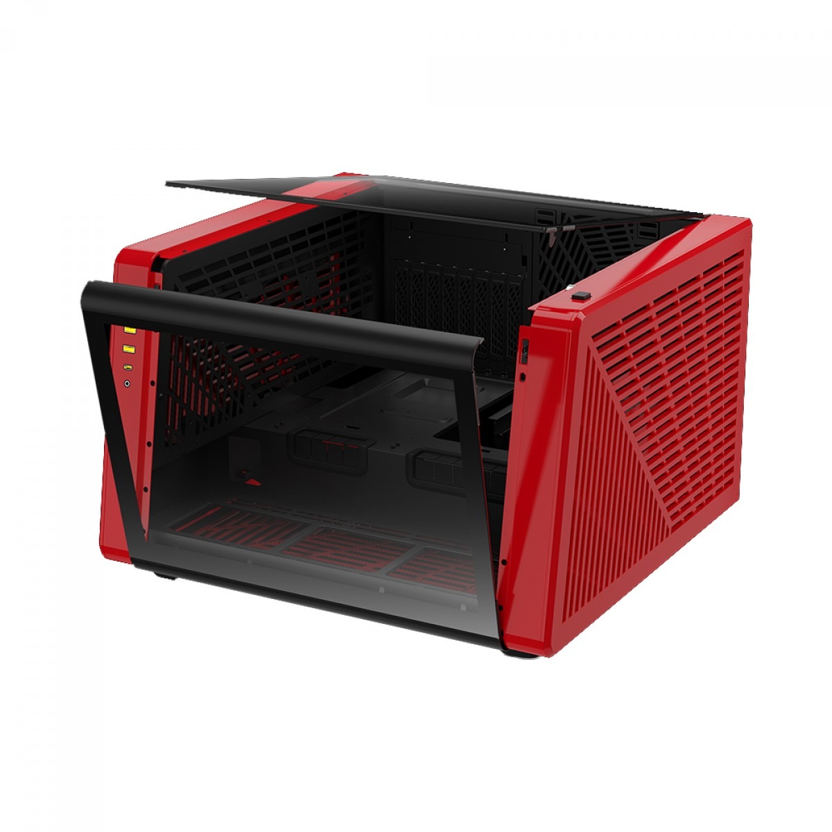 Gabinete Gamer ATX Gamdias Neso P1 Br, Full-Tower, Vidro Temperado, sem Fans - Preto/Vermelho